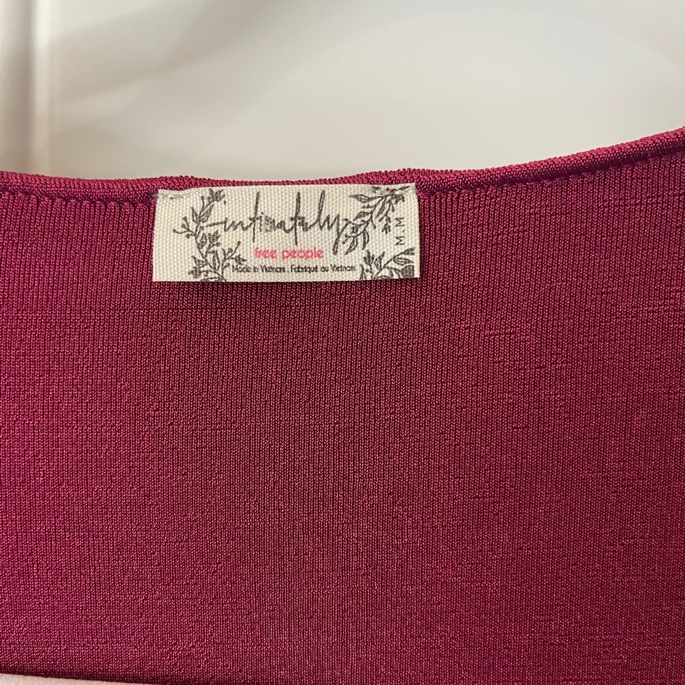 Free‎ People Deep Red Wrap Bodysuit - Picture 2 of 4
